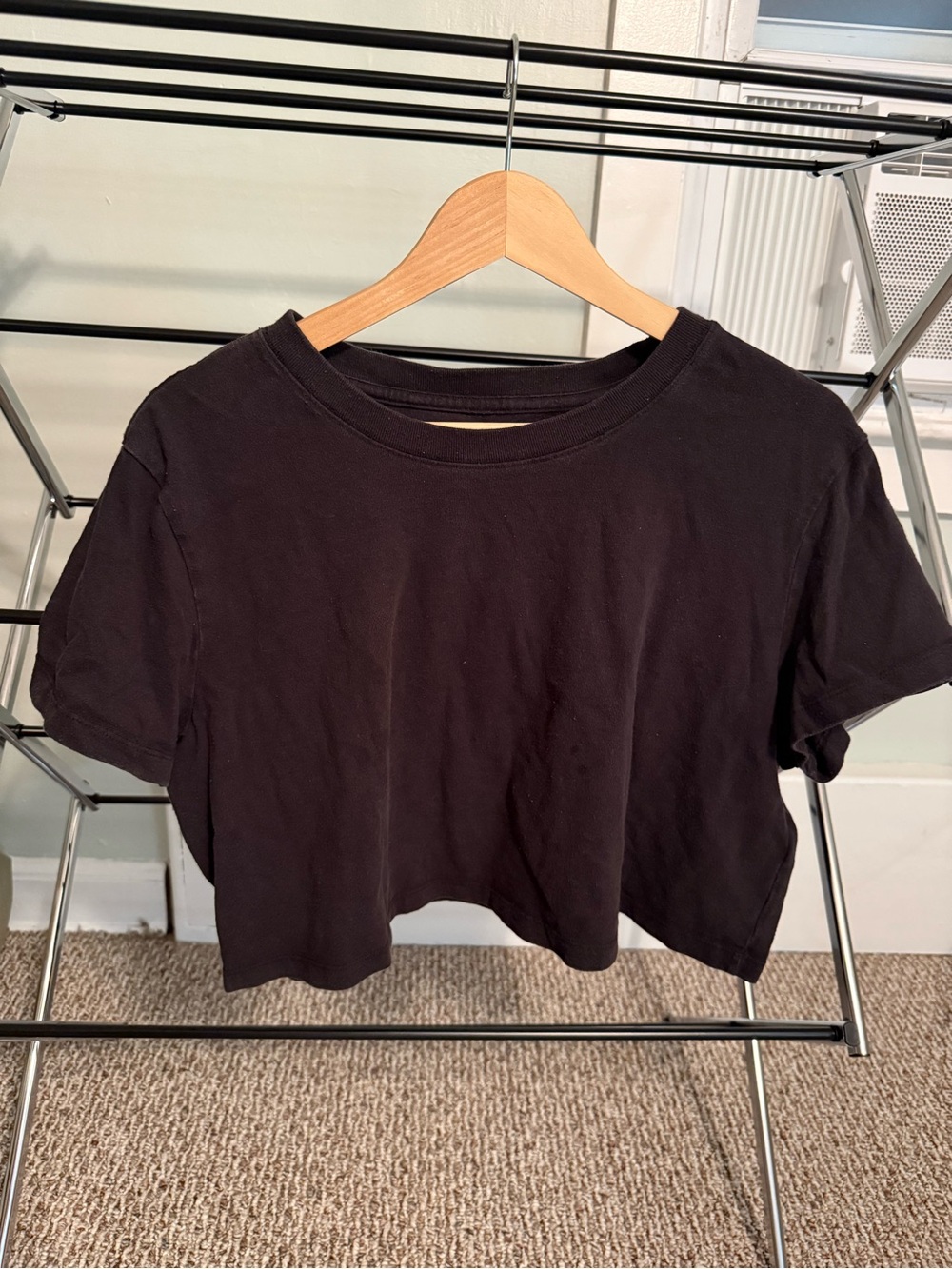 BDG Black Cropped Crew Tee